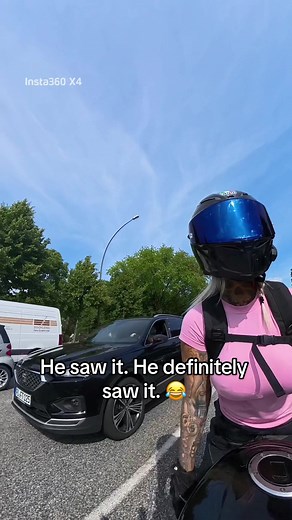 Biker Girl Reaction: No Bra Challenge on Motorcycle