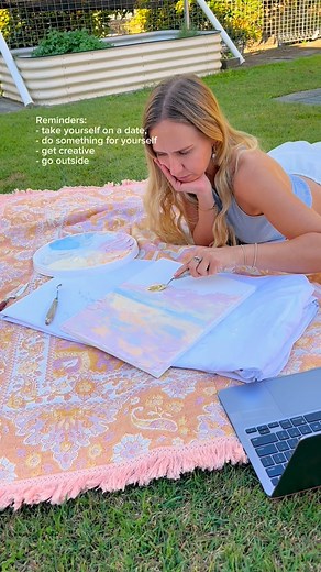 7.8K views · 53 reactions | Spending the afternoon following one of my art tutorials! Follow the step by step instructions and create a beautiful textured artwork. This one is my sunset ocean tutorial  | My Salty Studio | Facebook