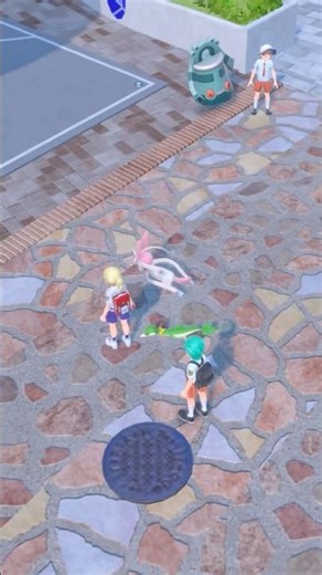 Pokémon Scarlet - Servine and Sylveon are running around me and Pug