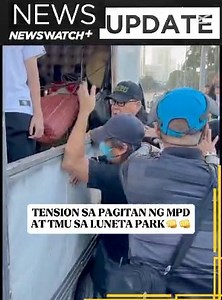 20K views · 90 reactions | tensyon sa Luneta Park sa pagitan ng Tactical Motorcycle Riding Unit (TMRU) ng Manila Police District (MPD) at isang grupo na bumiyahe mula pa Tarlac, sa gitna ng isinasagawang kilos-protesta laban sa katiwalian ngayong araw, Nobyembre 30. #lunetapark #TrillionPesoMarch | VBR News | Facebook