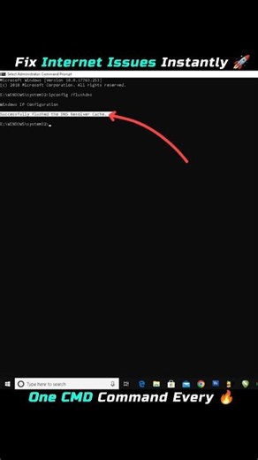 Fix Internet Problems Instantly 😱⚡ Secret CMD Command | IPCONFIG /FLUSHDNS