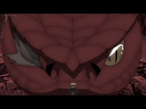 Boruto Makes a Summoning Contract With a Snake Garaga