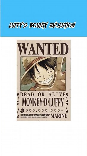 Luffy's bounty evolution #onepiece #shorts