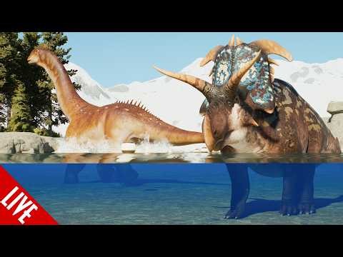 🔲Mesozoic Mountain Wild Ecosystem Build In Jurassic World Evolution 3