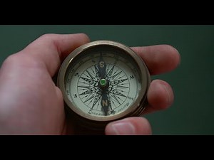 Vintage Magnetic Compass Finding North - Free Stock Video Download - Free Stock Video Footage