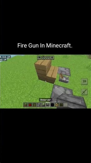 Minecraft me 🔥 FIRE GUN 😱 (Impossible Weapon!) #minecraft #the #gamer #gamin