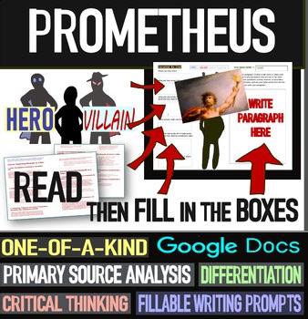 PROMETHEUS: HERO or VILLAIN - Engaging Critical Thinking Activity