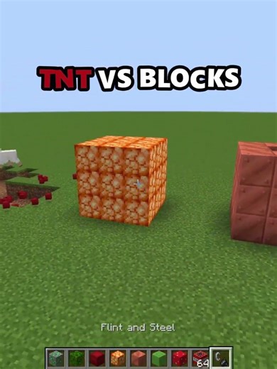 😳 TNT VS BLOCKS MINECRAFT #shorts #minecraft