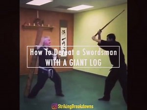 24K views · 182 reactions | How to Defeat A Longsword With a Giant Log I told you I’d bring you new epic content. BOOM! Boom... boom...... Love you McDojoLife - thanks for the introduction Joe Rogan! Study legendary striking from my upcoming book: www.LegendaryStriking.com | Lawrence Kenshin Striking Breakdowns | Facebook