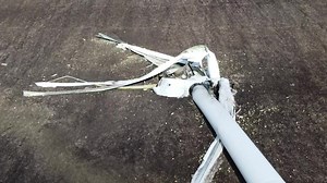 NEW: Drone video from a WCIA viewer of the collapsed windmill in the Paxton area. | Meteorologist Jacob Dickey
