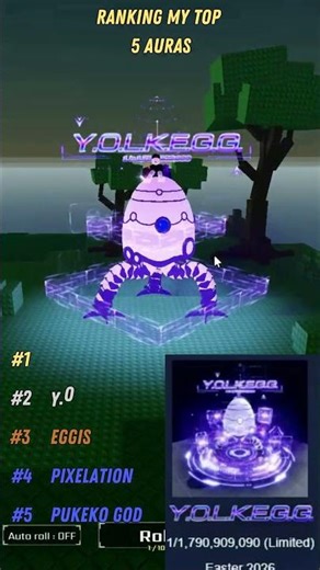 Ranking My Top 5 Sol’s RNG Auras #roblox #solsrng #auras