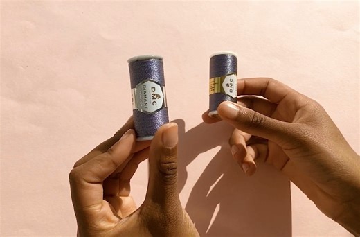 What’s the difference between our classic Diamant and our new Diamant Grandé? The difference is in the thickness! Diamant is equivalent to stitching with 2-strands of embroidery floss, while Diamant Grandé is 4-strands thick! Oh, by the way that color is new too! ✨✨ Click here to shop —-> https://bit.ly/2KeEyp9 | DMC