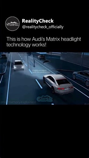 This is how Audi's Matrix headlight technology works! #car #technology #engineering