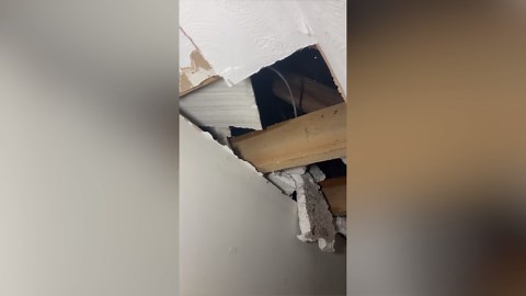 Lightning struck family's house leaving a 10-foot gaping hole and £20K damage