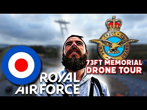 BOLT of LIGHTNING!⚡️ Brand New RAF Memorial | Drone Flight 4K Aerial Tour