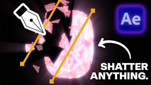 Shatter Effect Broken Glass Motion Graphic – After Effects Tutorial!!