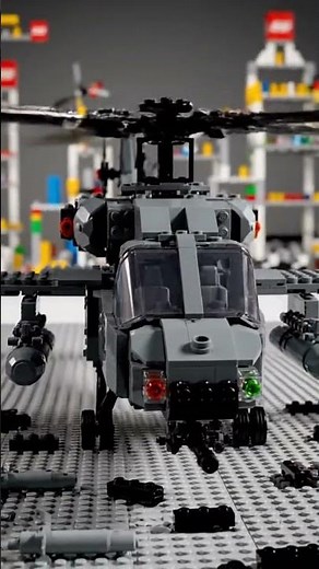 Apache Helicopter Lego Model Construction and Animation