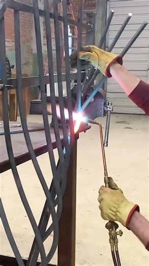 The welding and install process for custom railings #ironwork #tutorial #satisfying