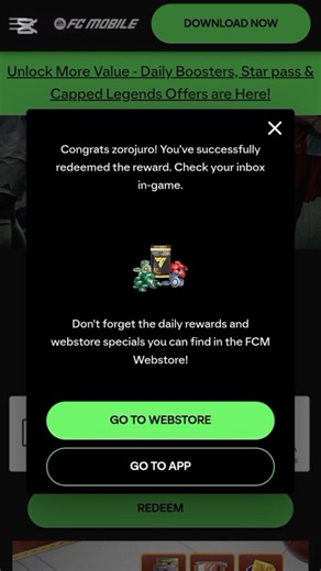 FC mobile new reedem code #foryou #fifamobile #fyp #shorts