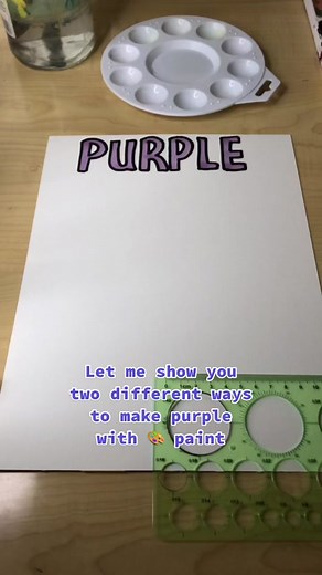 Let me show you two ways to make purple with paint! 🎨 🟣#tiktoktaughtme #tiktokpartner #howtomakepurple #howtomixpurple #howtomix #purplepainting #learnontiktok #todayilearned #ilearnedontiktok #arttipsforbegginers #arttipsandtricks #arthack #arthacks #painthacks #painthack #colortheory #colorchart #colorcharts #artteacher #artteachersoftiktok #tiktokartteacher #paintmixing #howtomixpaint #paintmixingtutorial #paintmixingvideo #paintmixing101 #painttips #paintmix #mixpaint