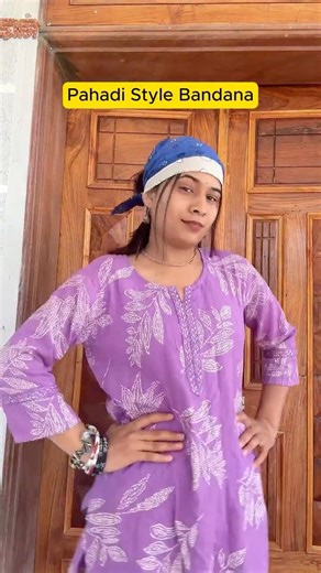 Pahadi Bandana Hairstyle for Girls | Easy Bandana Hair Tutorial | Cute & Quick Hairstyle