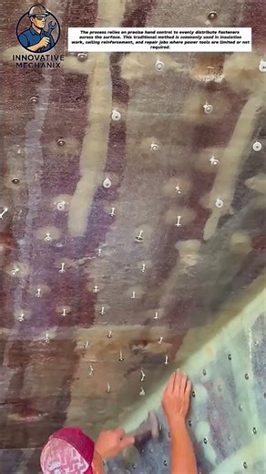 Manual Pin Fastening for Ceiling Installation | Traditional Construction Method