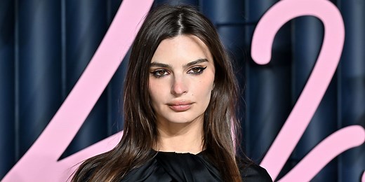 Emily Ratajkowski Goes Completely Topless While Posing in Nothing but Silk Underwear and a Mob Wife-Coded Coat
