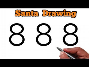 How to Draw Santa Claus from Number 88 🎅 | Amazing Christmas Drawing Idea
