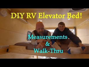 DIY RV Elevator Bed- Measurements & Walk-Thru! Cargo Camper Conversion