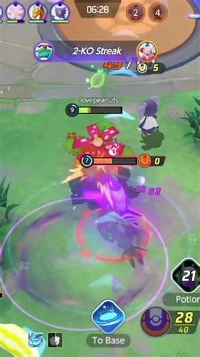 KO 3 venesaur attacker gameplay Pokemon unite#unite