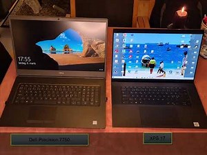 Side by side Dell's XPS 17 vs Dell's Precision 7750 / Inventor benchmark