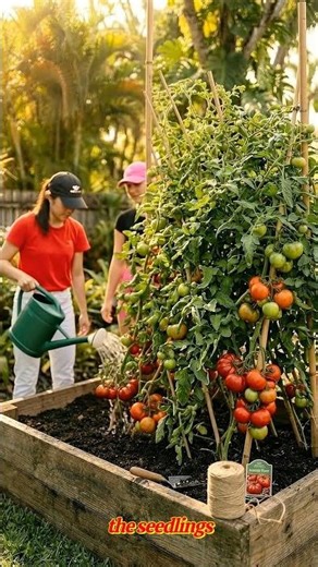DIY Bamboo Tomato Trellis | The Secret to a Massive Garden Harvest! 🍅🌿 #DIYCRAFTSTUDIO #diy