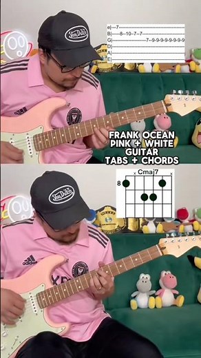 Pink + White guitar tutorial Frank Ocean tabs chords