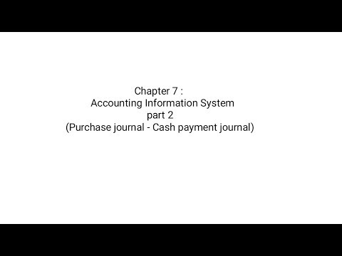 Accounting: Ch7 Accounting Information System 