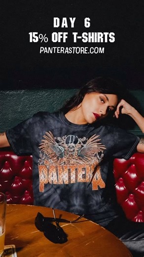 91K views · 435 reactions | Day 6 of the 12 Days of Pantera! All T-shirts 15% off. Today only. Link in bio. | Pantera | Facebook