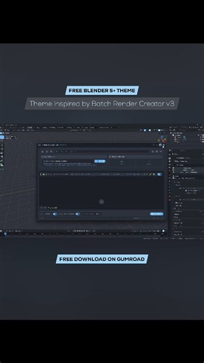 Wanderson Magalhães | At the request of many Batch Render Creator users who absolutely loved its color palette and kept asking for a matching Blender theme, I... | Instagram