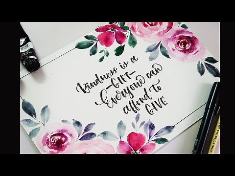Watercolor Floral Card | Holiday Card Ideas | Easy floral Painting DIY