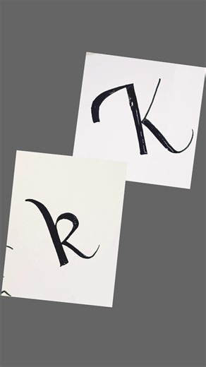How to write letter K using Glass Pen #calligraphy #cursive #satisfying #handwriting #art #shorts