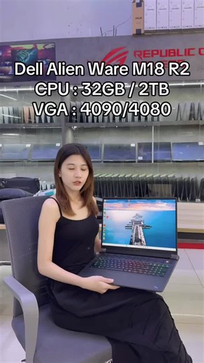 Mean Miniko on Instagram: "Wow Dell AlienWare ជំនាន់ចុងក្រោយញាក់ណាស់ M18 R2 i9-14th/32GB/2TB RTX 4090 មានស្តុក 2គ្រឿង មានលក់ដុំនឹងរាយ Computer ថ្មីនឹងមួយទឹកគ្រប់ប្រភេទ 👍🏻 ——————————————————— Telegram: https://t.me/Citycomputershop * មានសេវាកម្មបង់រំលោះ នឹង មានម៉ាសុីនឆូតកាតផងដែល * Google map : https://g.page/cityofcomputer #citycomputer ធានាលើគុណភាព និង តម្លៃ សមរម្យ * Warranty 2 month on part/6month free on soft ware * Tel : 010 996199/068 996199/ 076 7777053 * ផ្ទះលេខ : 01BEo , ផ្លូវលេខ 138 , 