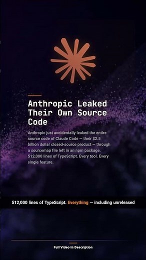 Anthropic Just Leaked Claude Code's Source Code #shorts