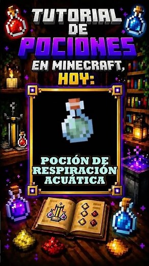 ¿Cómo crear poción de respiración acuática? - Minecraft #viral #fypシ #tutorial #minecraft #shorts
