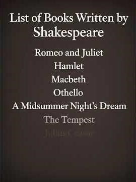 books of Shakespeare