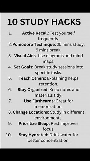 10 Study Hacks Every Student Must Know | Improve Focus & Score Higher