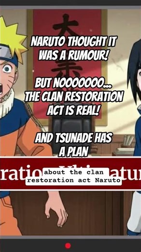 Naruto and Sasuke Must Get Married- The Clan Restoration Ultimatum #shorts #shortsfeed #anime