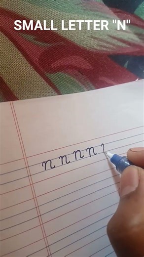 cursive letter "n " #handwriting #lowercase #cursive #cursivewriting
