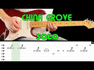 CHINA GROVE - Guitar solo lesson (with tabs + EXTRA slow lesson) - The Doobie Brothers
