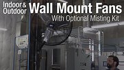King Electric: WFO Outdoor Rated Wall Fans - Misting Kit Available Video | WebstaurantStore