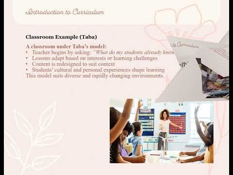 Comparing curriculum models Tyler vs. Taba