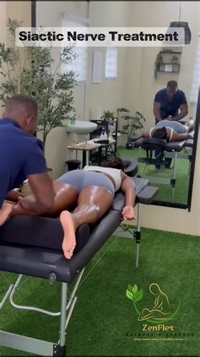 Zenflex on Instagram: "Siactic Nerve Treatment 🌿🍃 . . . . . . . . #Zenflex #siaticnerve #Massage #MassageAndStretch #WellnessInJamaica"