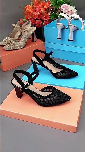 Mesh Grid Slingback Heels Elegant Style #heels #fashion #shortsfeed